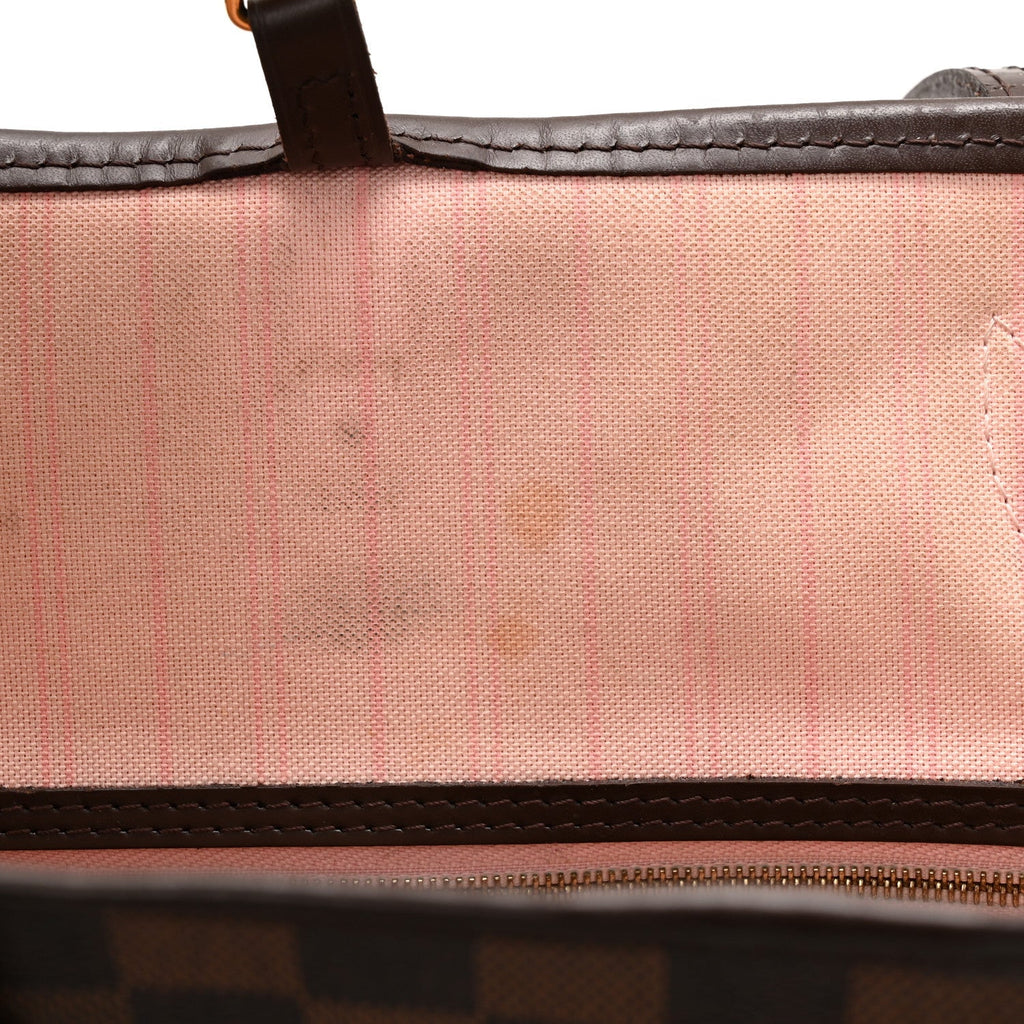 Damier Ebene Neo Neverfull MM Rose Ballerine