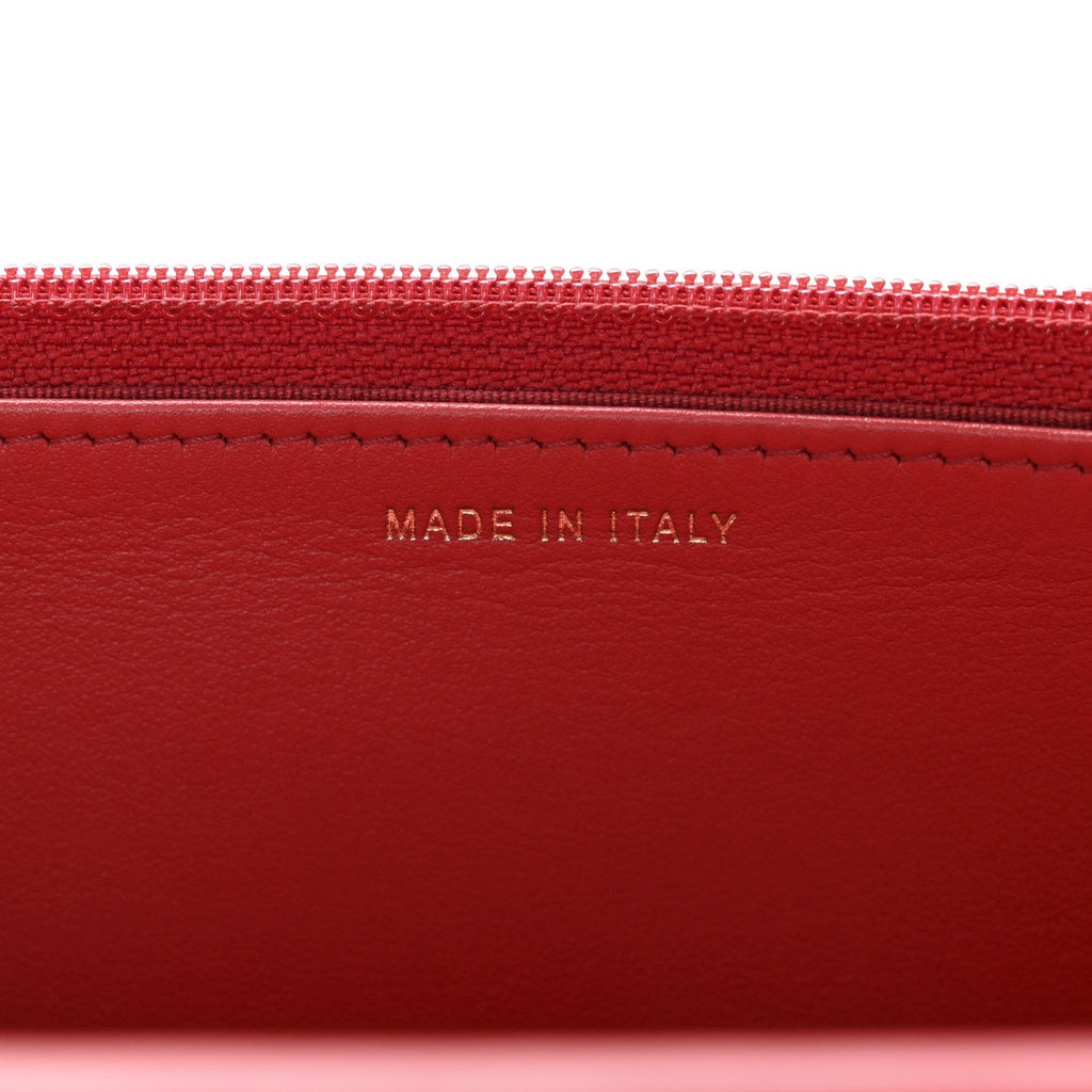 Caviar Quilted Boy Wallet On Chain WOC Red
