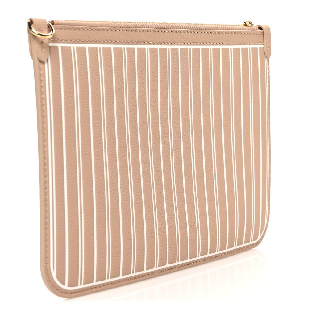 Calfskin Neverfull Inside Out MM Pochette Dune Hazelnut