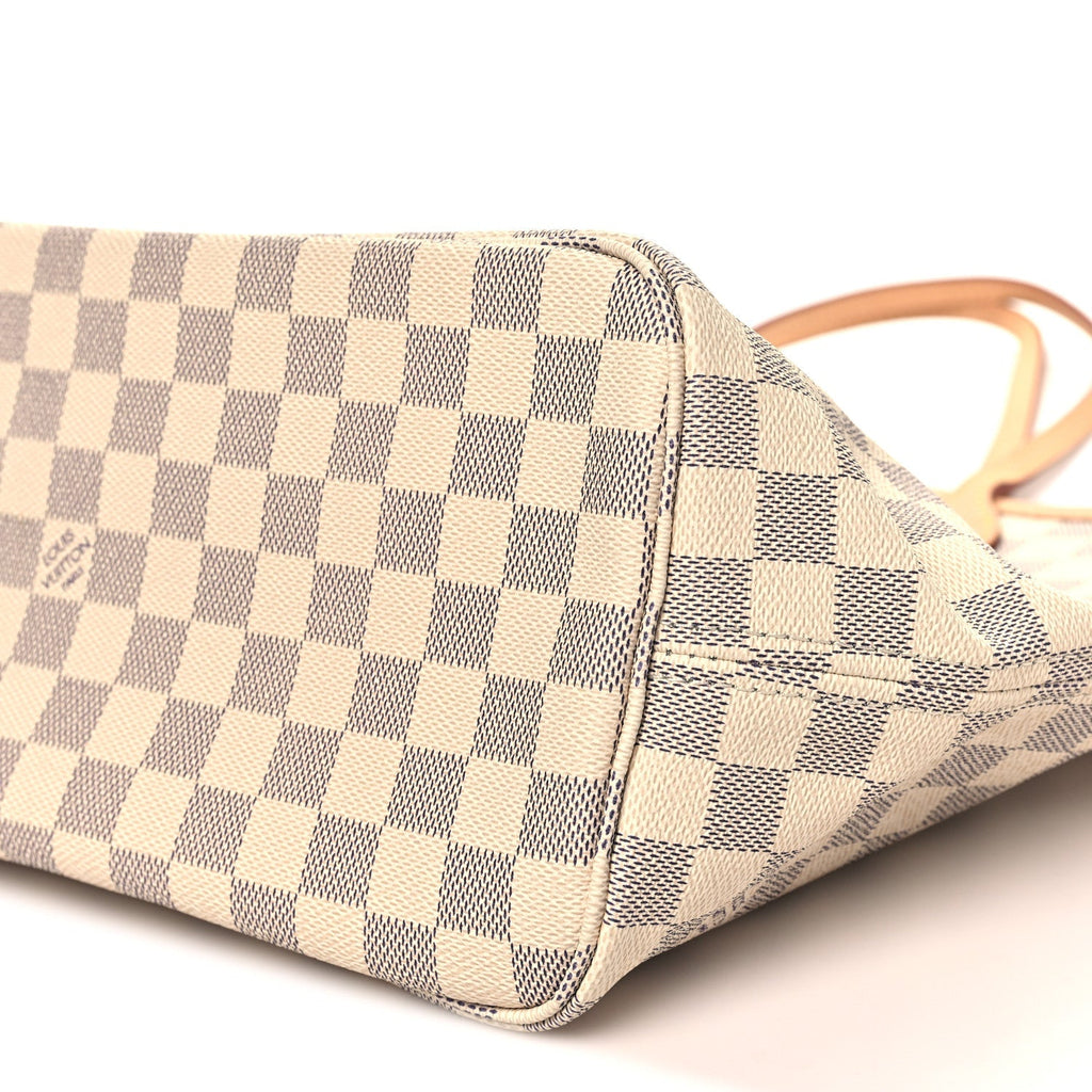 Damier Azur Neo Neverfull MM Rose Ballerine