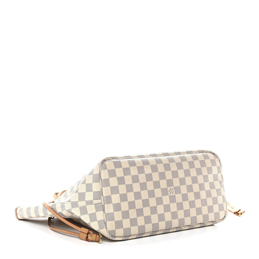 Damier Azur Neo Neverfull MM Rose Ballerine