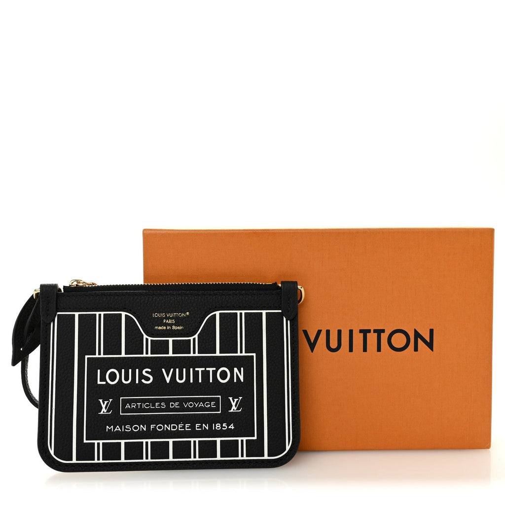 Calfskin Neverfull Inside Out MM Pochette Black