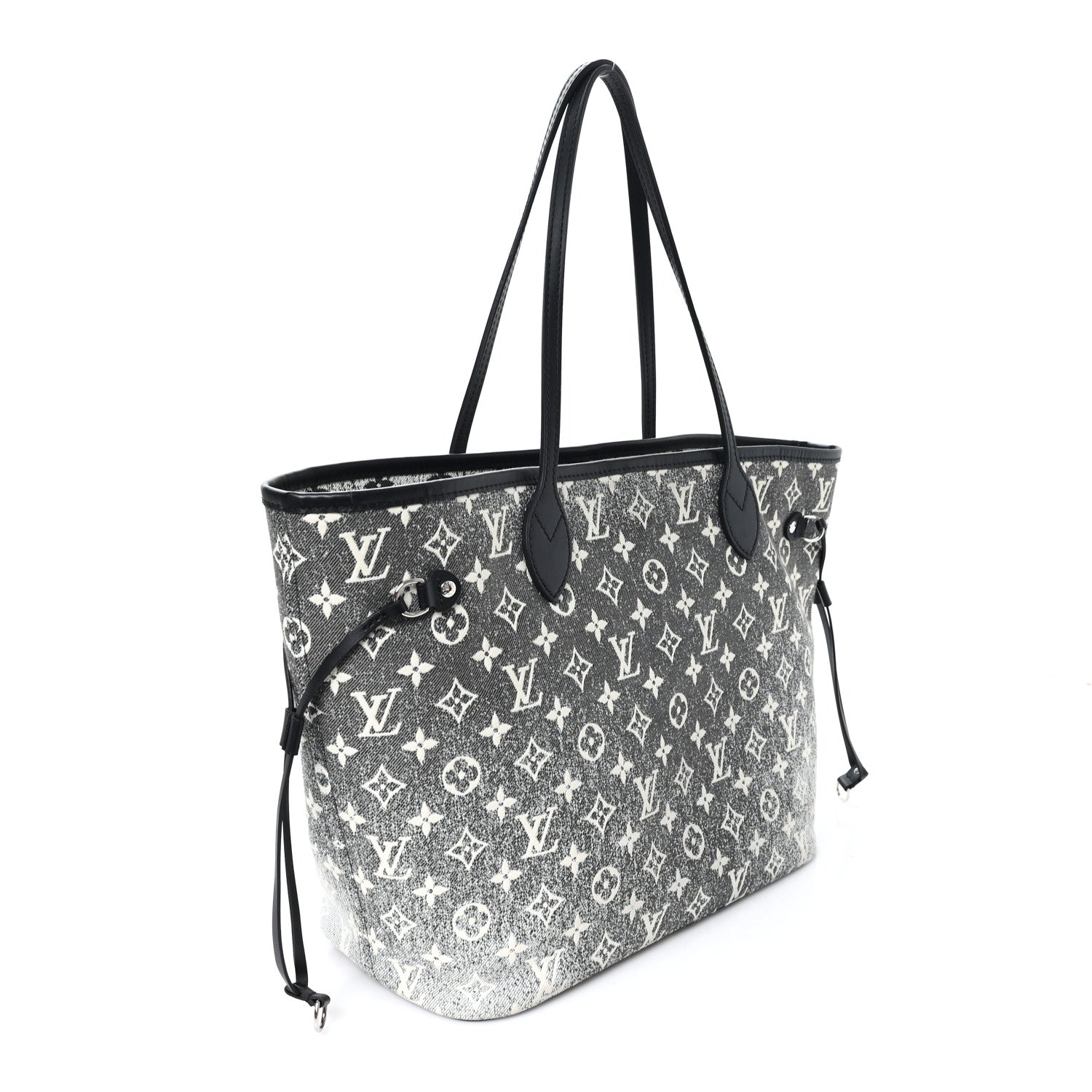 Denim Monogram Jacquard Neverfull MM Grey