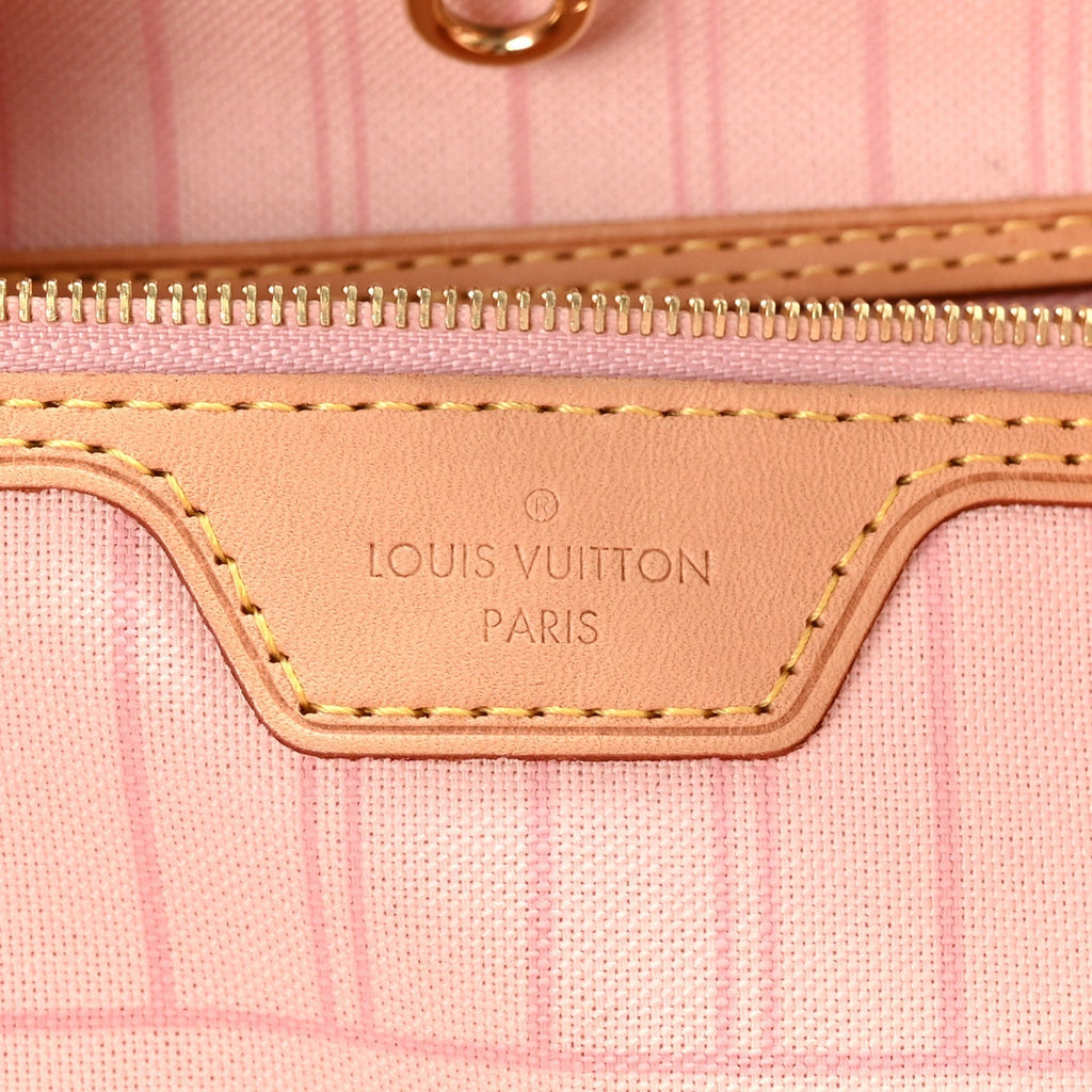 Damier Azur Neo Neverfull MM Rose Ballerine