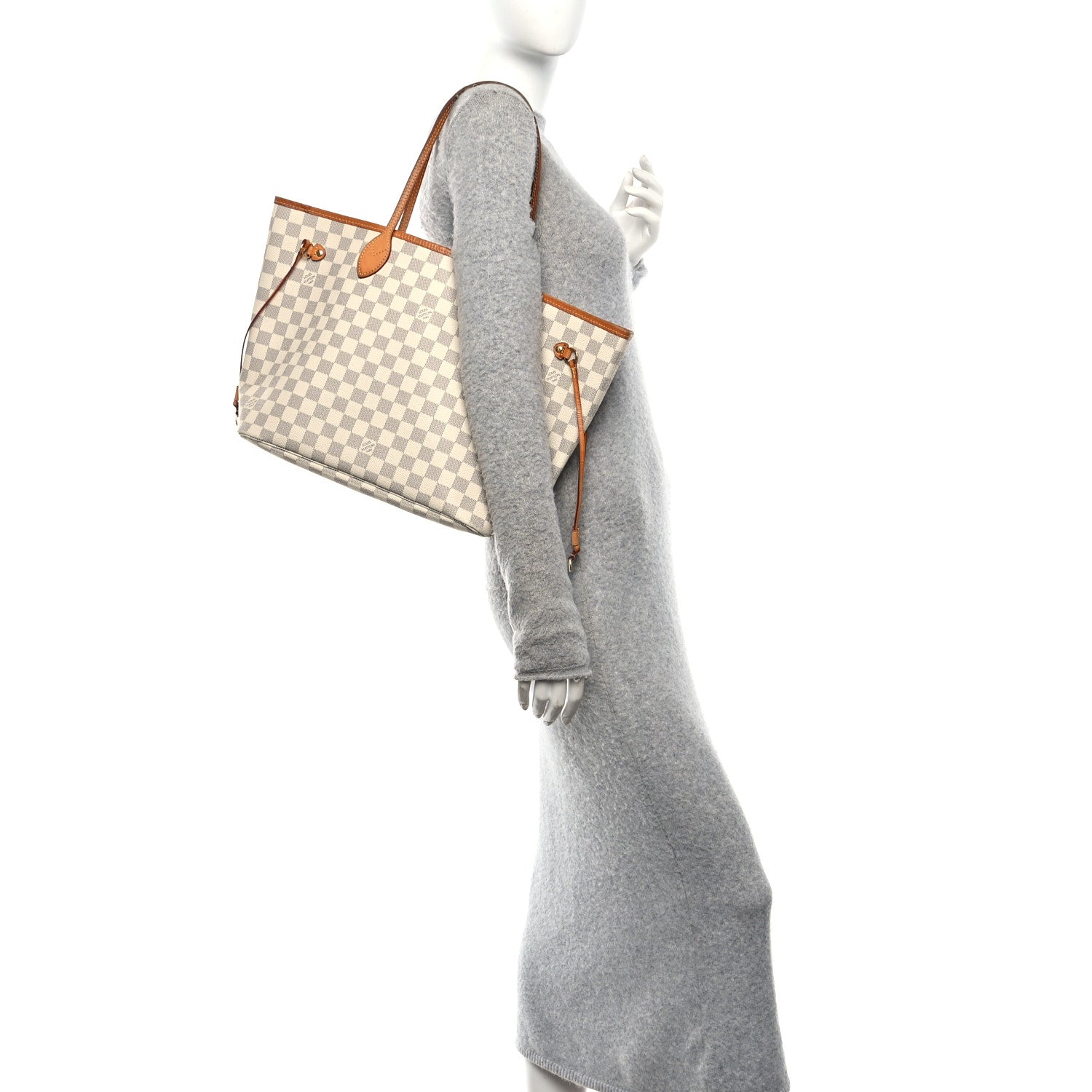 Damier Azur Neo Neverfull MM Rose Ballerine