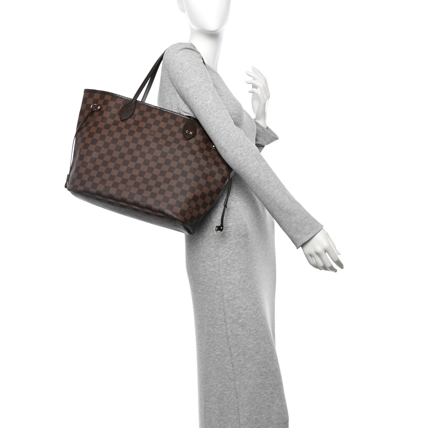 Damier Ebene Neo Neverfull MM Rose Ballerine
