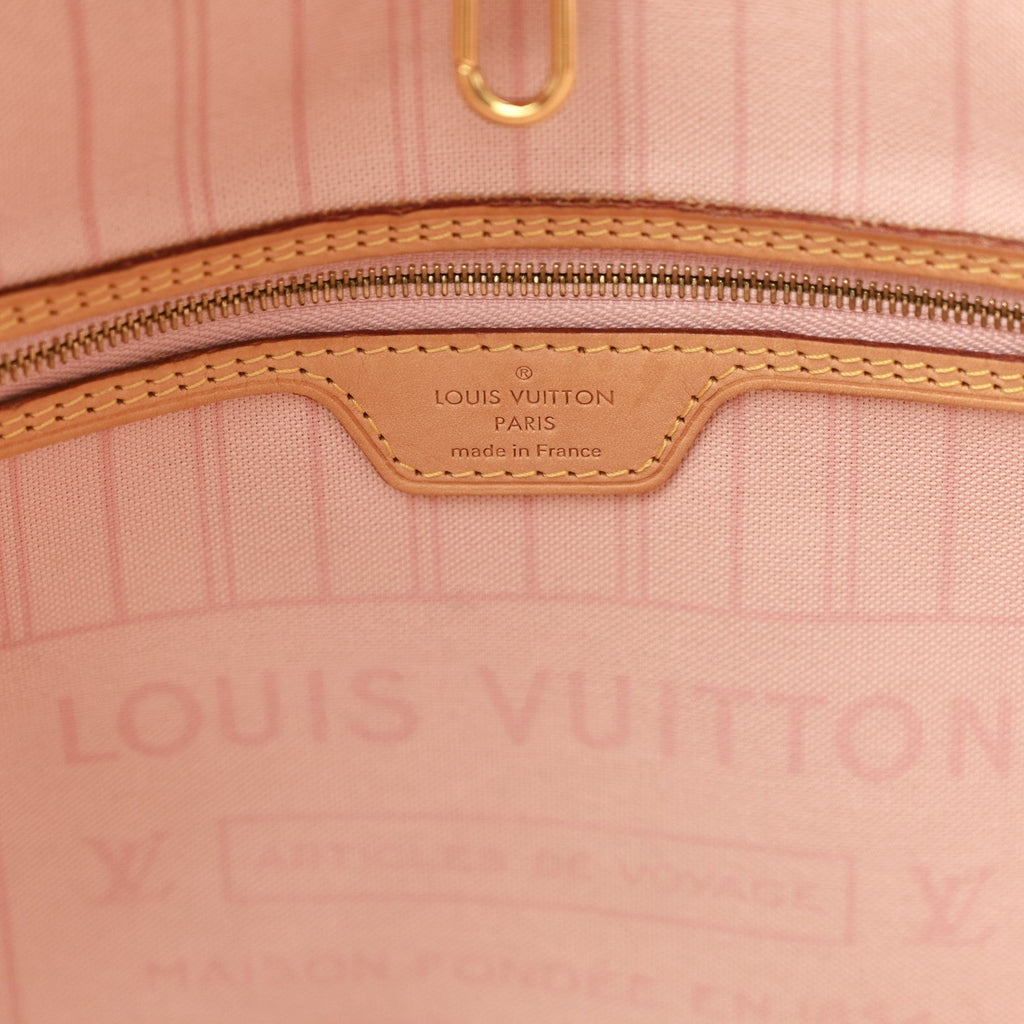 Damier Azur Neo Neverfull MM Rose Ballerine