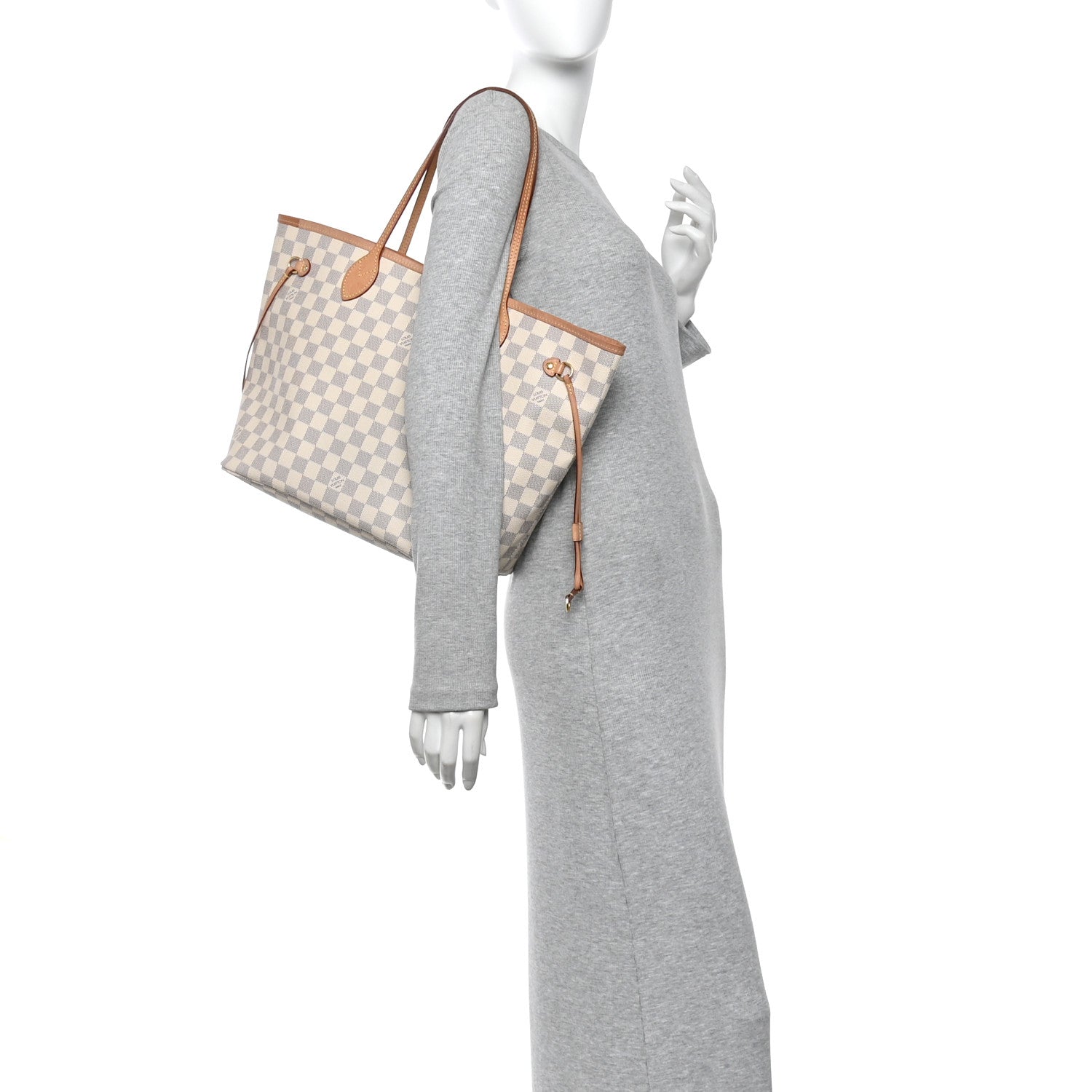 Damier Azur Neo Neverfull MM Rose Ballerine