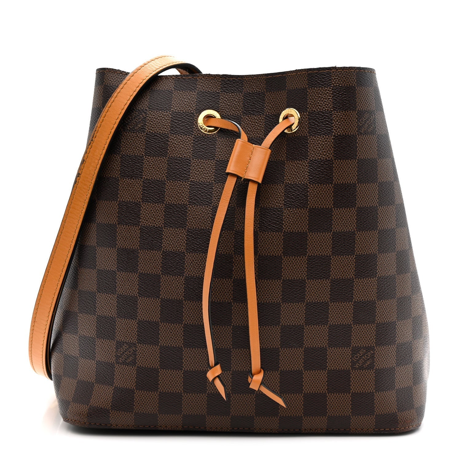 Damier Ebene Neonoe MM Safran