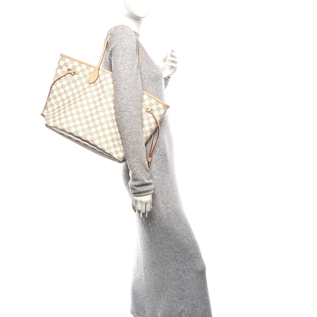 Damier Azur Neo Neverfull MM Rose Ballerine