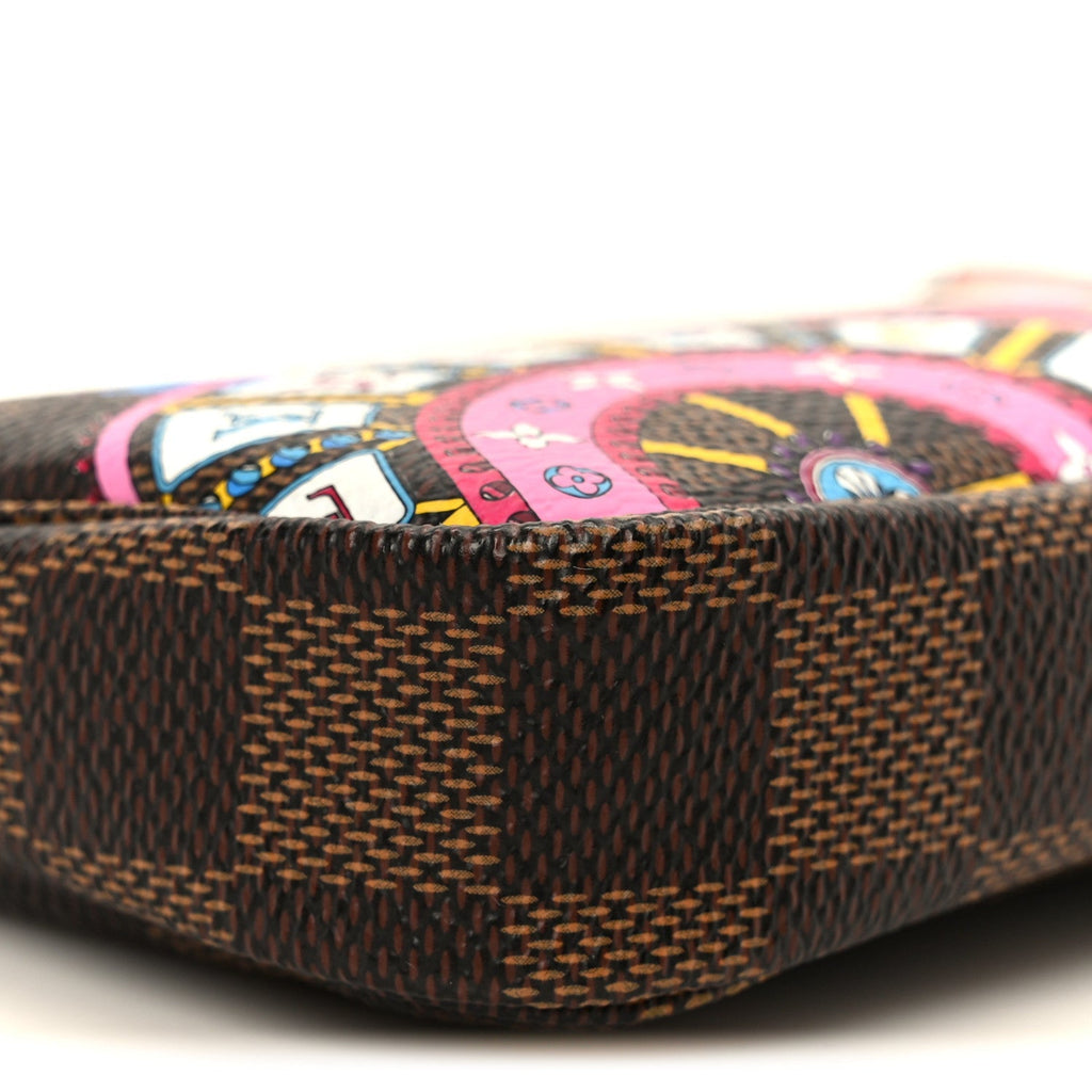Damier Ebene 2020 Christmas Animation Big Wheel Mini Pochette Accessories Rose Ballerine