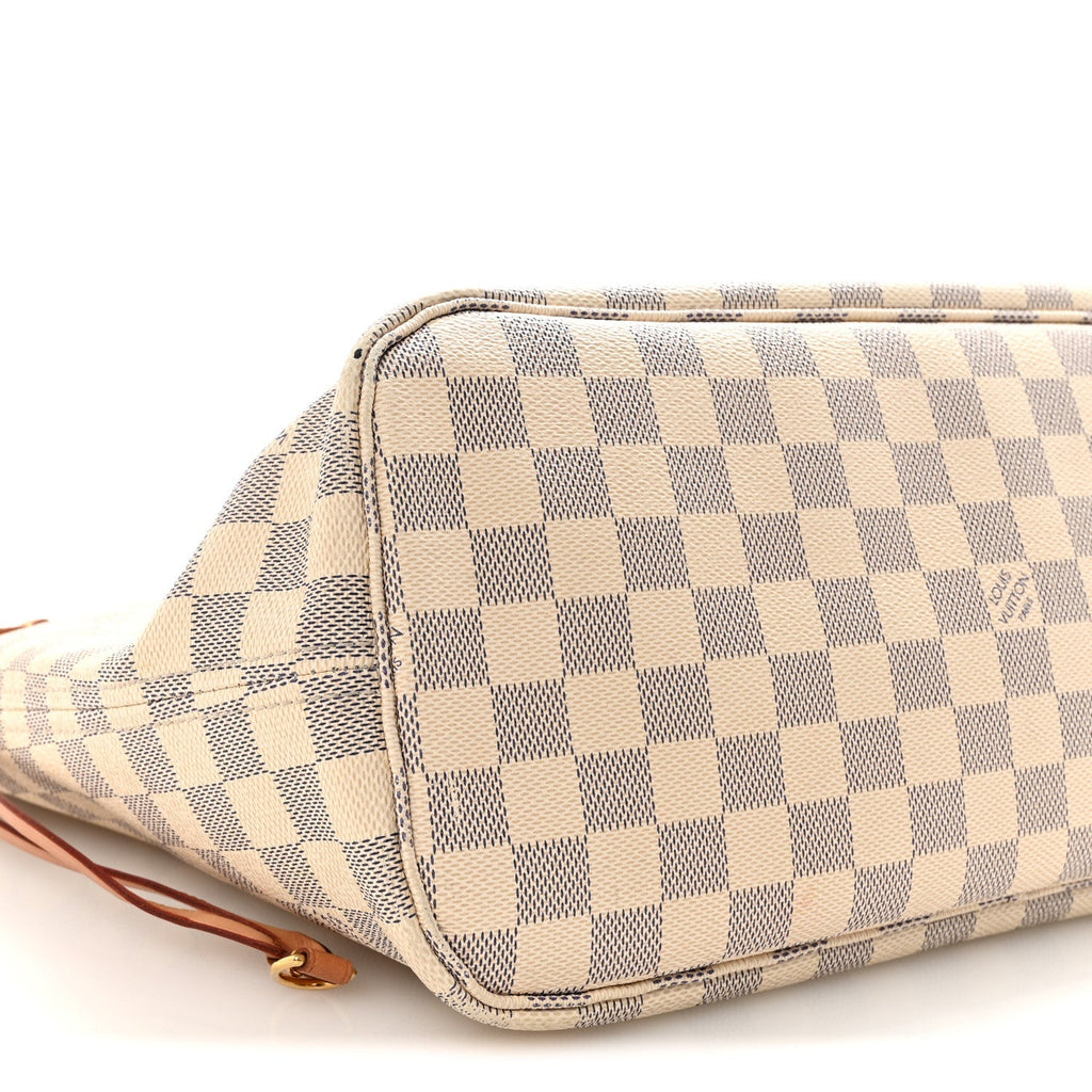 Damier Azur Neo Neverfull MM Rose Ballerine