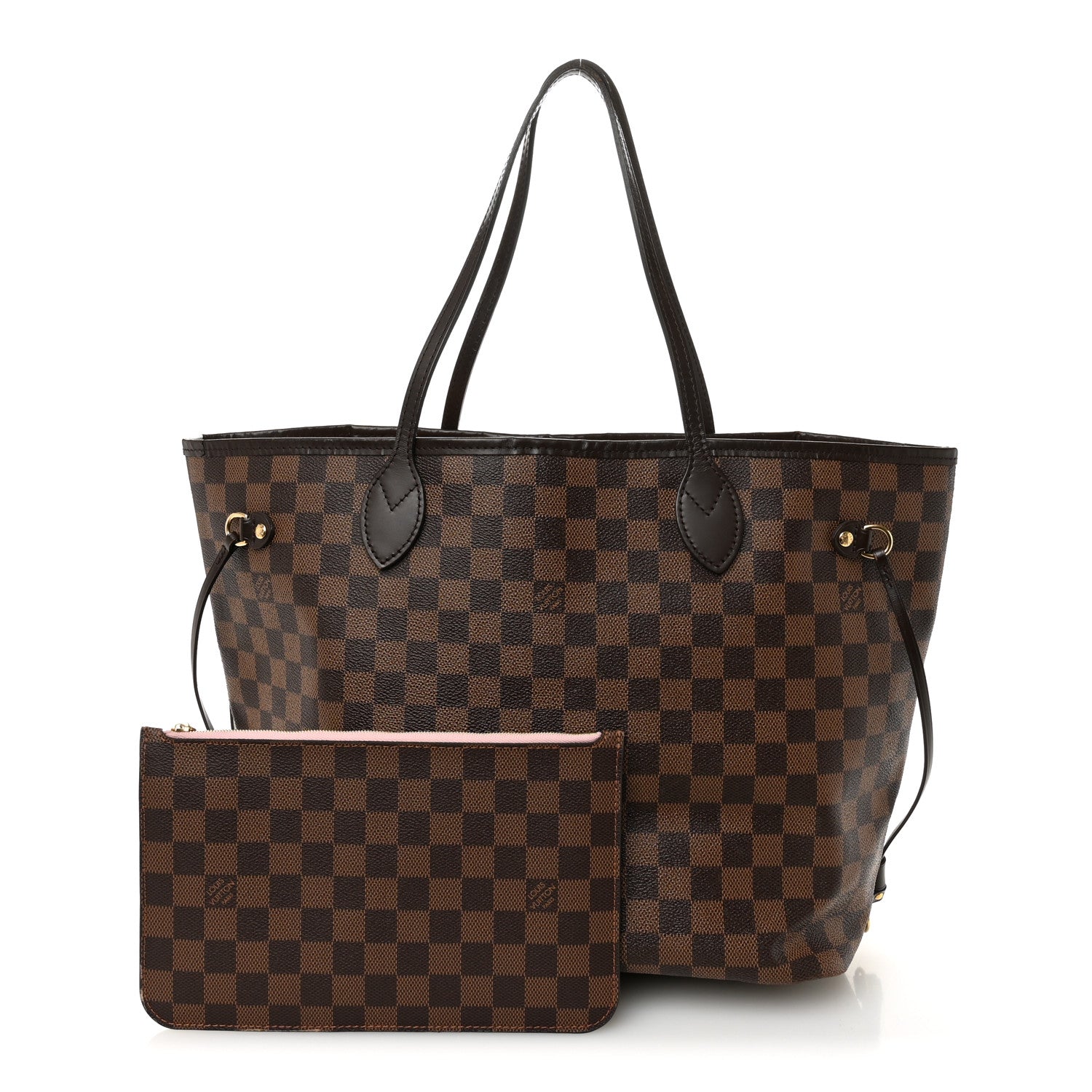 Damier Ebene Neo Neverfull MM Rose Ballerine