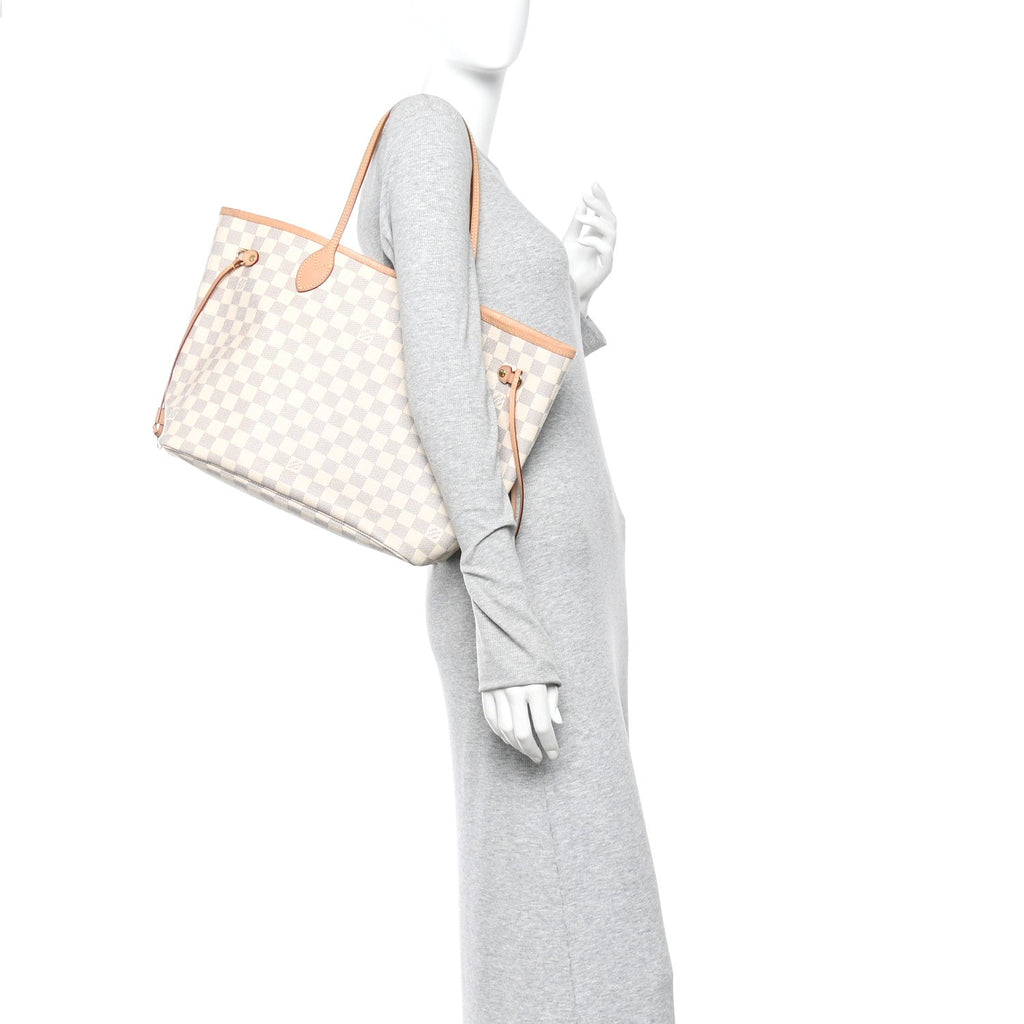 Damier Azur Neo Neverfull MM Rose Ballerine