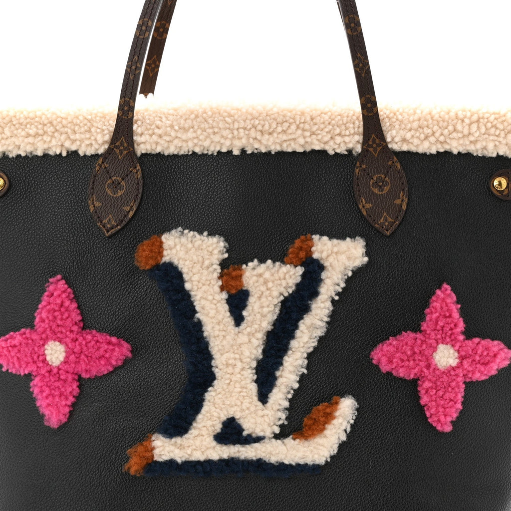 Calfskin Monogram Teddy Neverfull MM Black