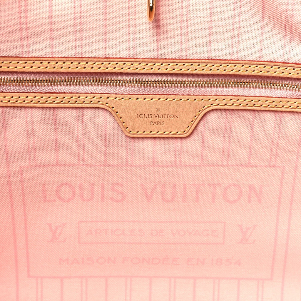 Damier Azur Neo Neverfull MM Rose Ballerine
