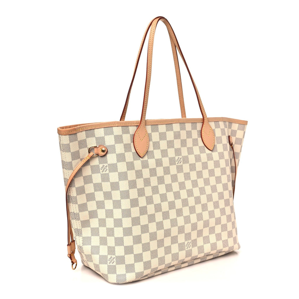 Damier Azur Neo Neverfull MM Rose Ballerine