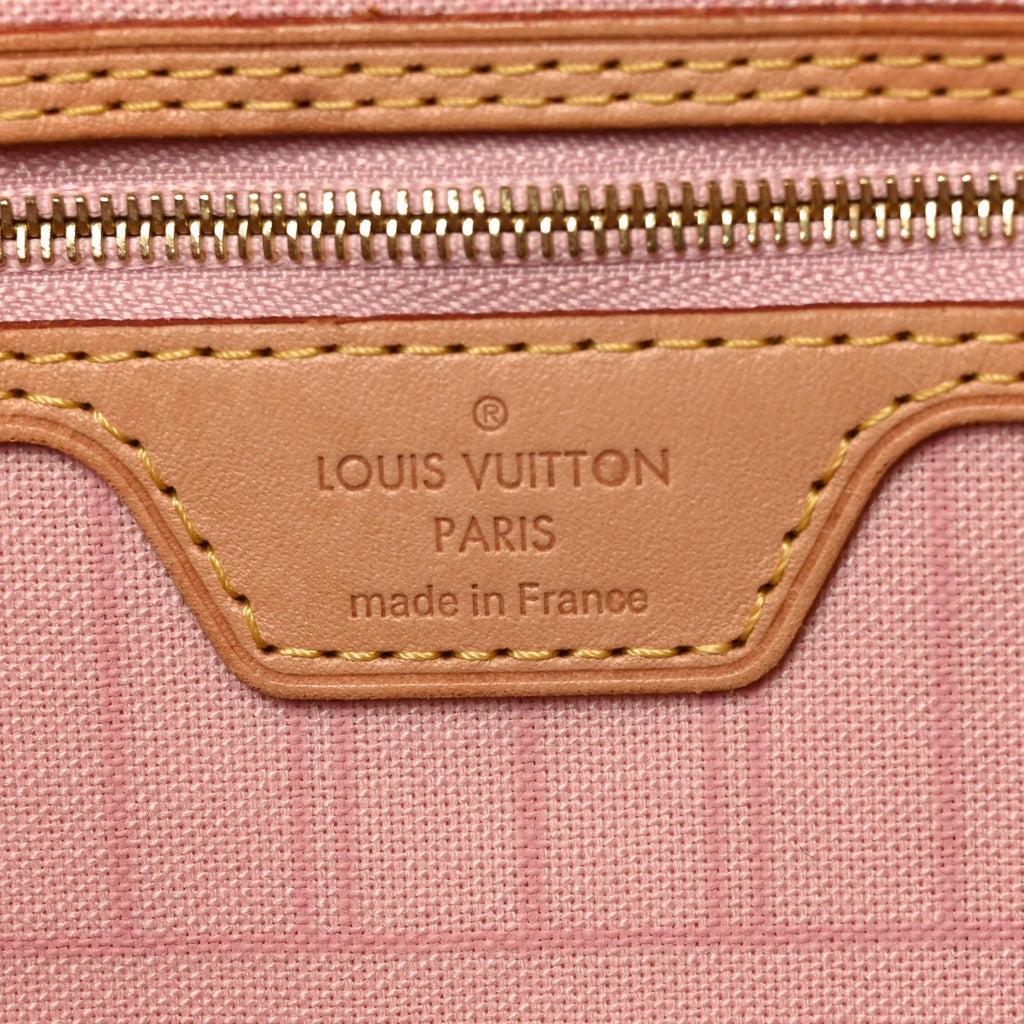 Damier Azur Neo Neverfull MM Rose Ballerine