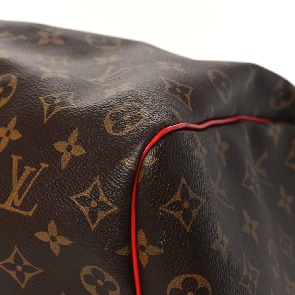 Calfskin Monogram Keepall Bandouliere 50 Coquelicot