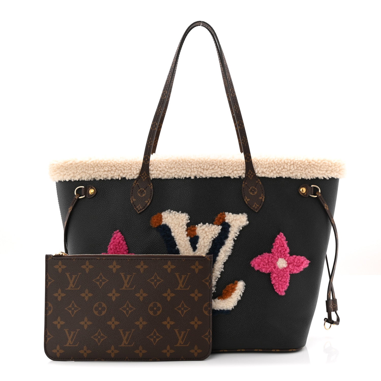 Calfskin Monogram Teddy Neverfull MM Black
