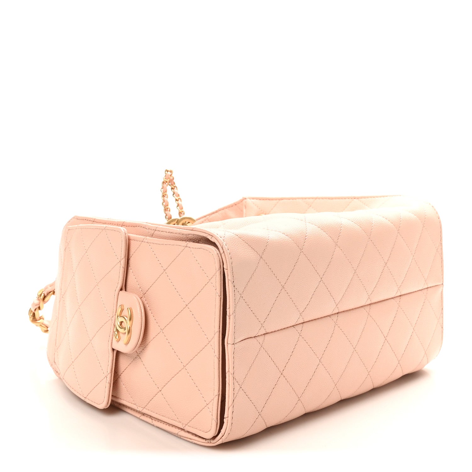 Caviar Quilted Small Chanel 25 Handbag Light Pink