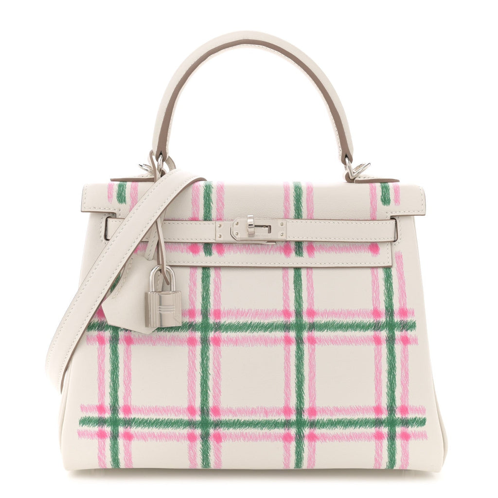 Swift Tartan Kelly Retourne 25 Gris Pale Rose Bubblegum Vert Moyen