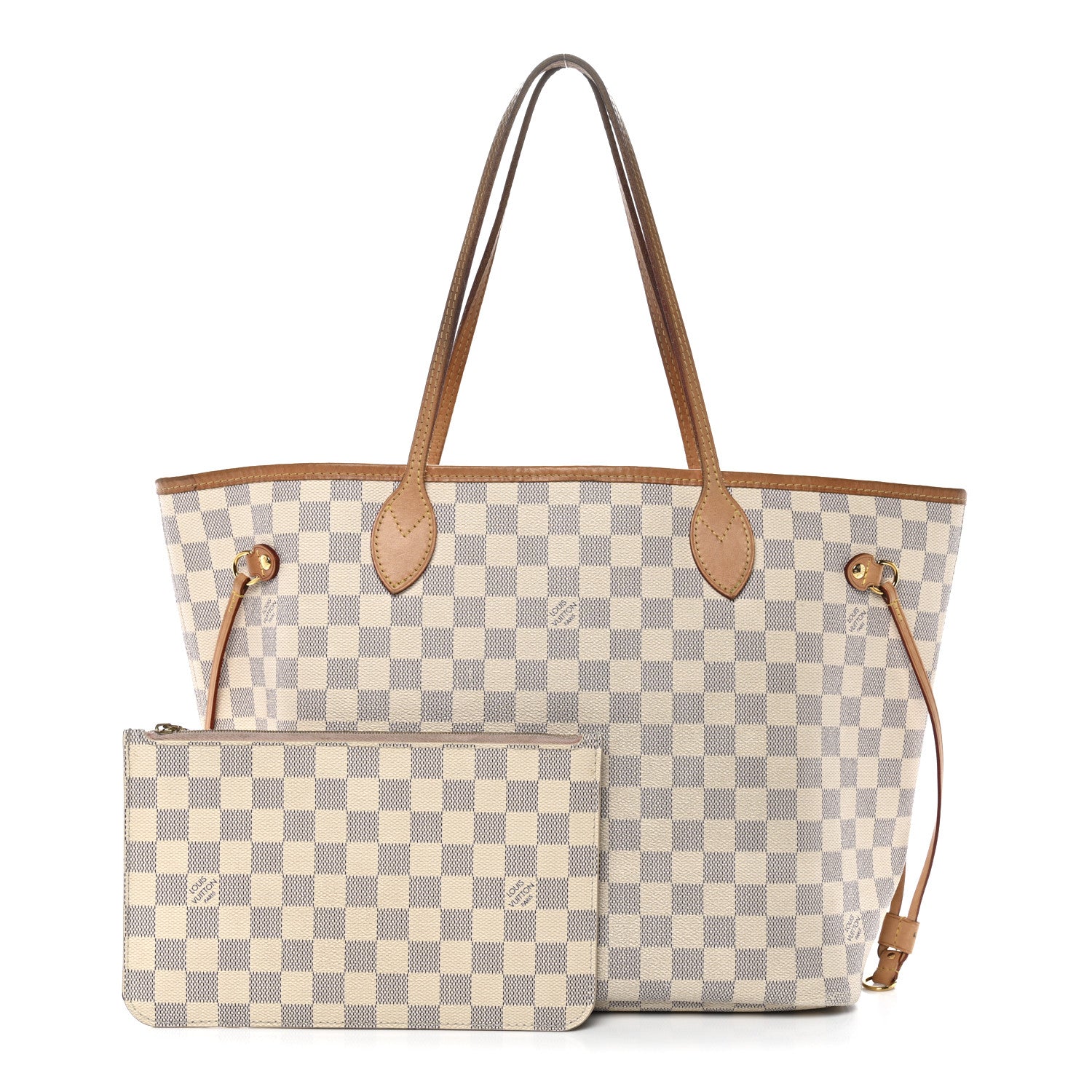 Damier Azur Neo Neverfull MM Rose Ballerine