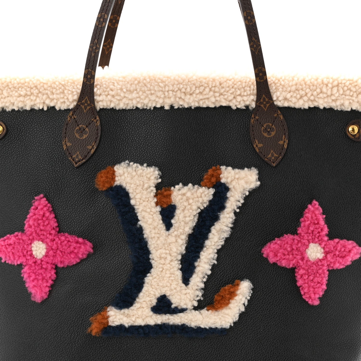 Calfskin Monogram Teddy Neverfull MM Black