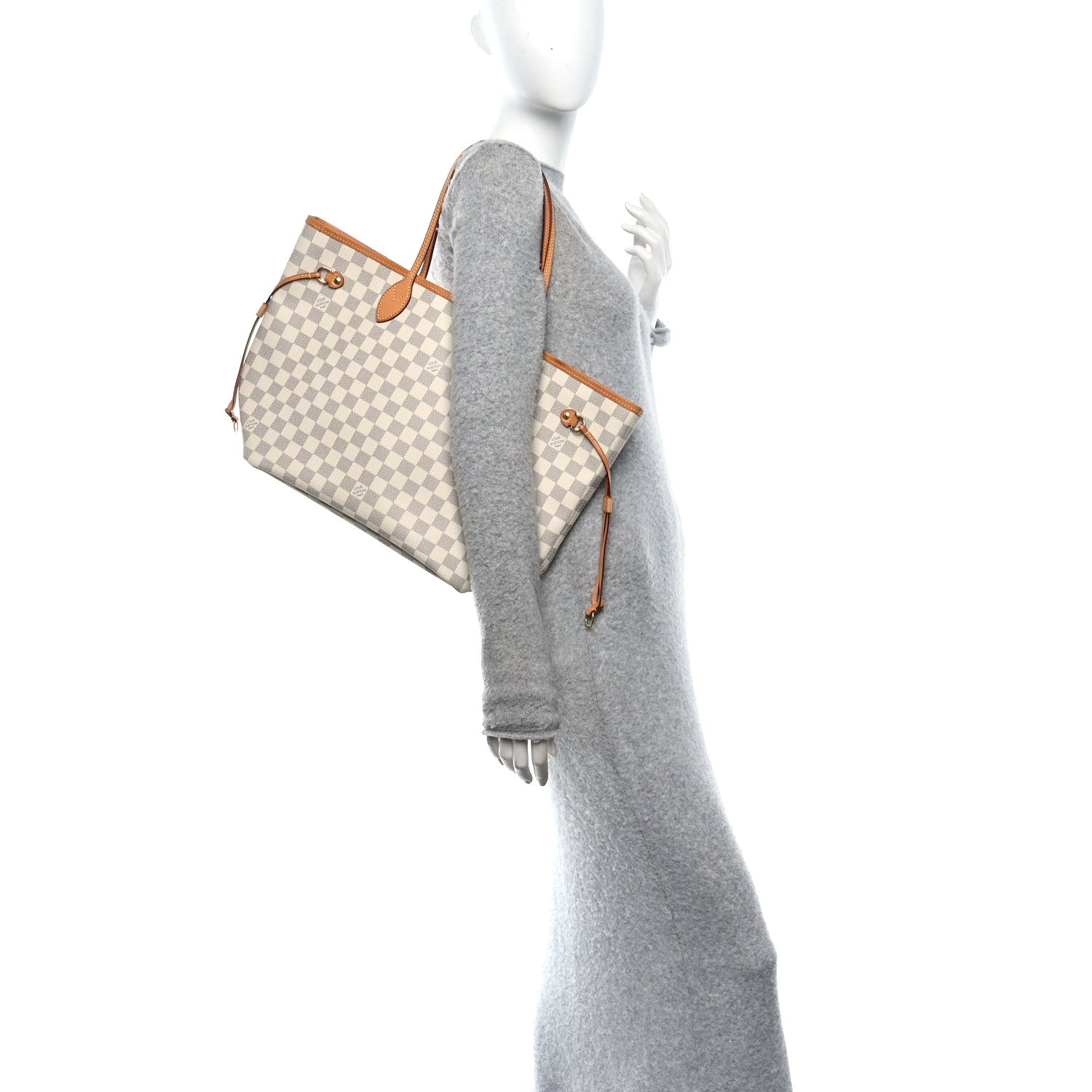 Damier Azur Neo Neverfull MM Rose Ballerine