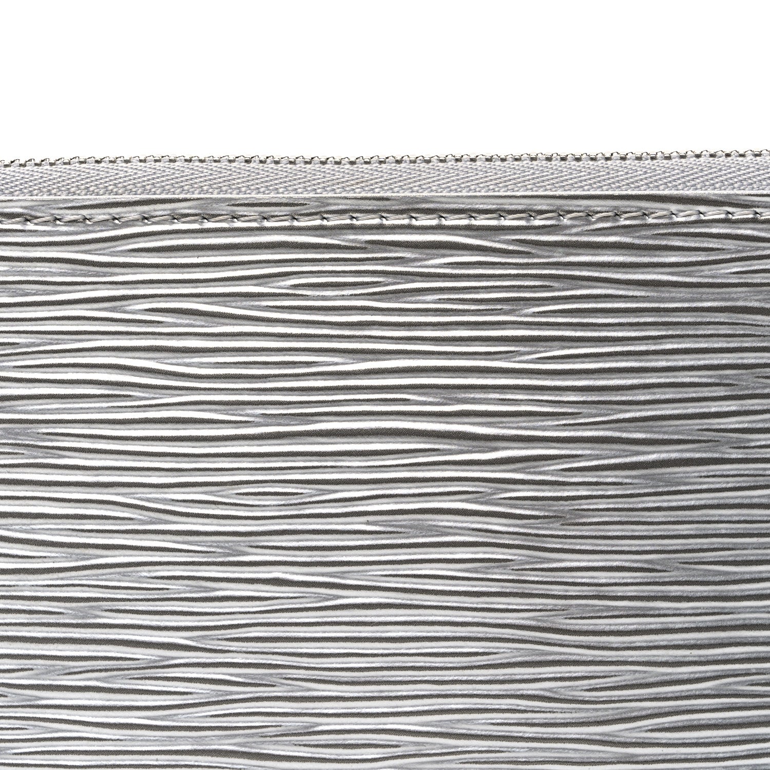 Epi Pochette Accessories Metallic Silver