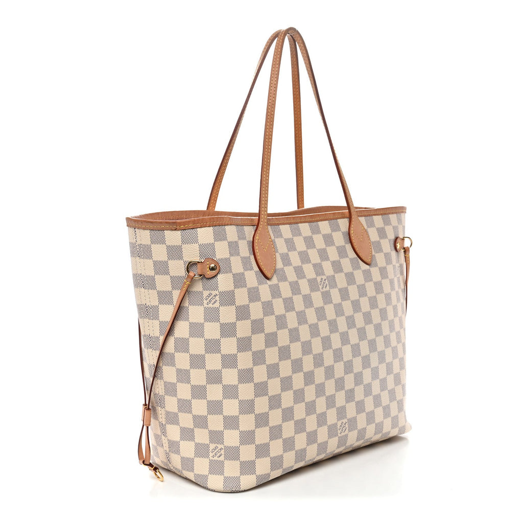 Damier Azur Neo Neverfull MM Rose Ballerine