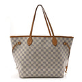 Damier Azur Neo Neverfull MM Rose Ballerine