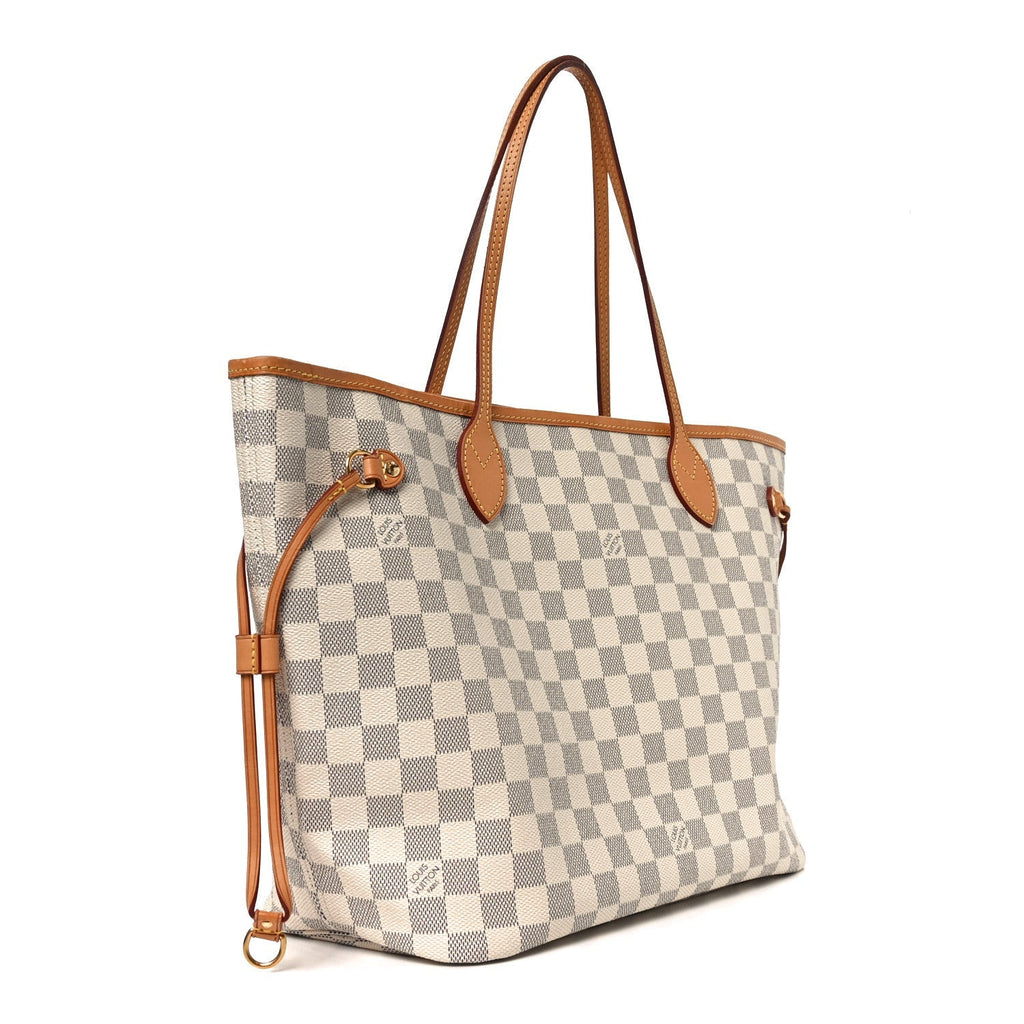 Damier Azur Neo Neverfull MM Rose Ballerine