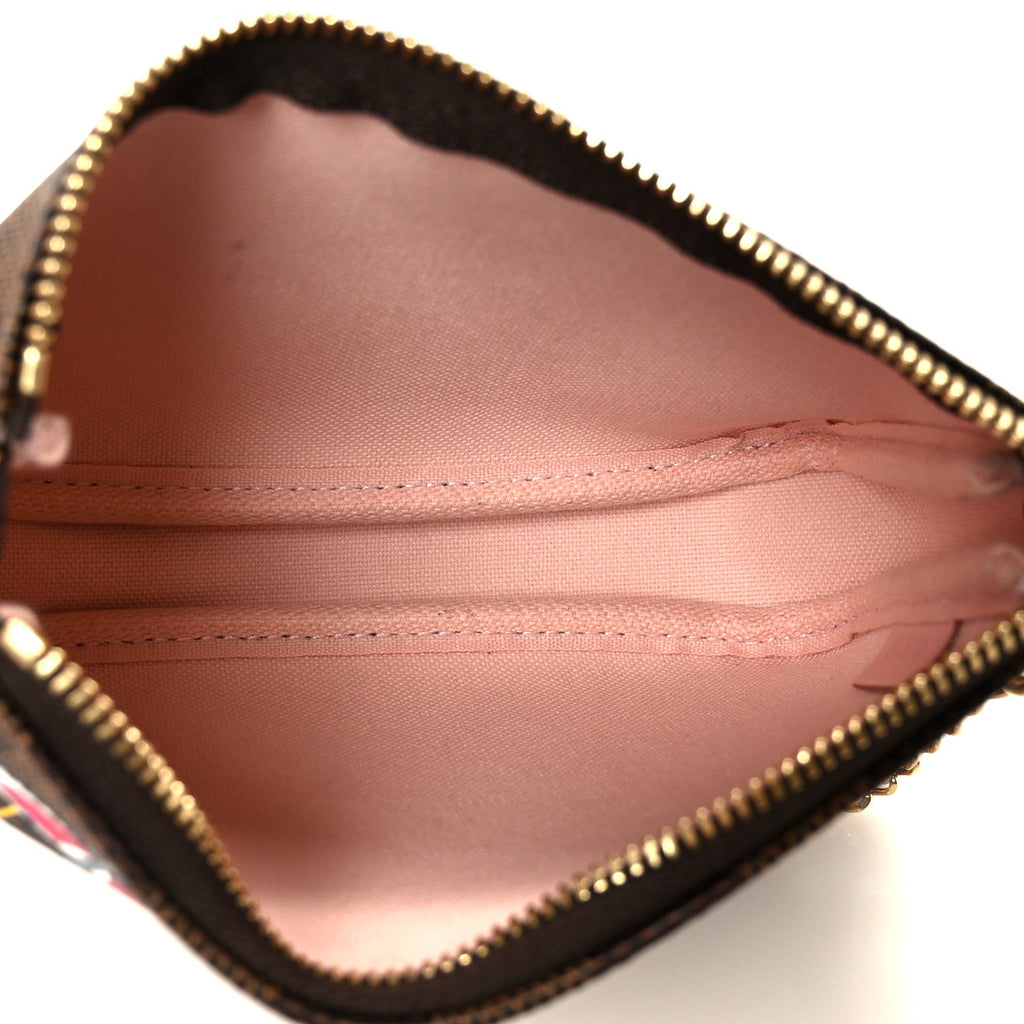 Damier Ebene 2020 Christmas Animation Big Wheel Mini Pochette Accessories Rose Ballerine