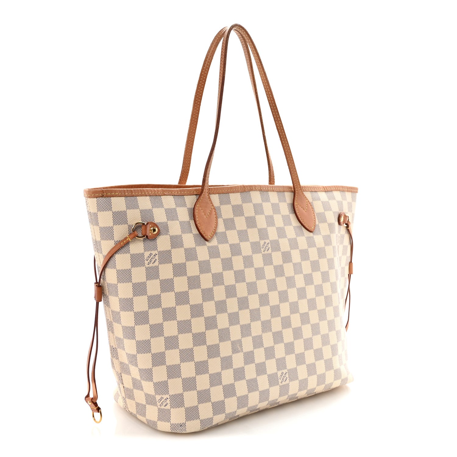 Damier Azur Neo Neverfull MM Rose Ballerine