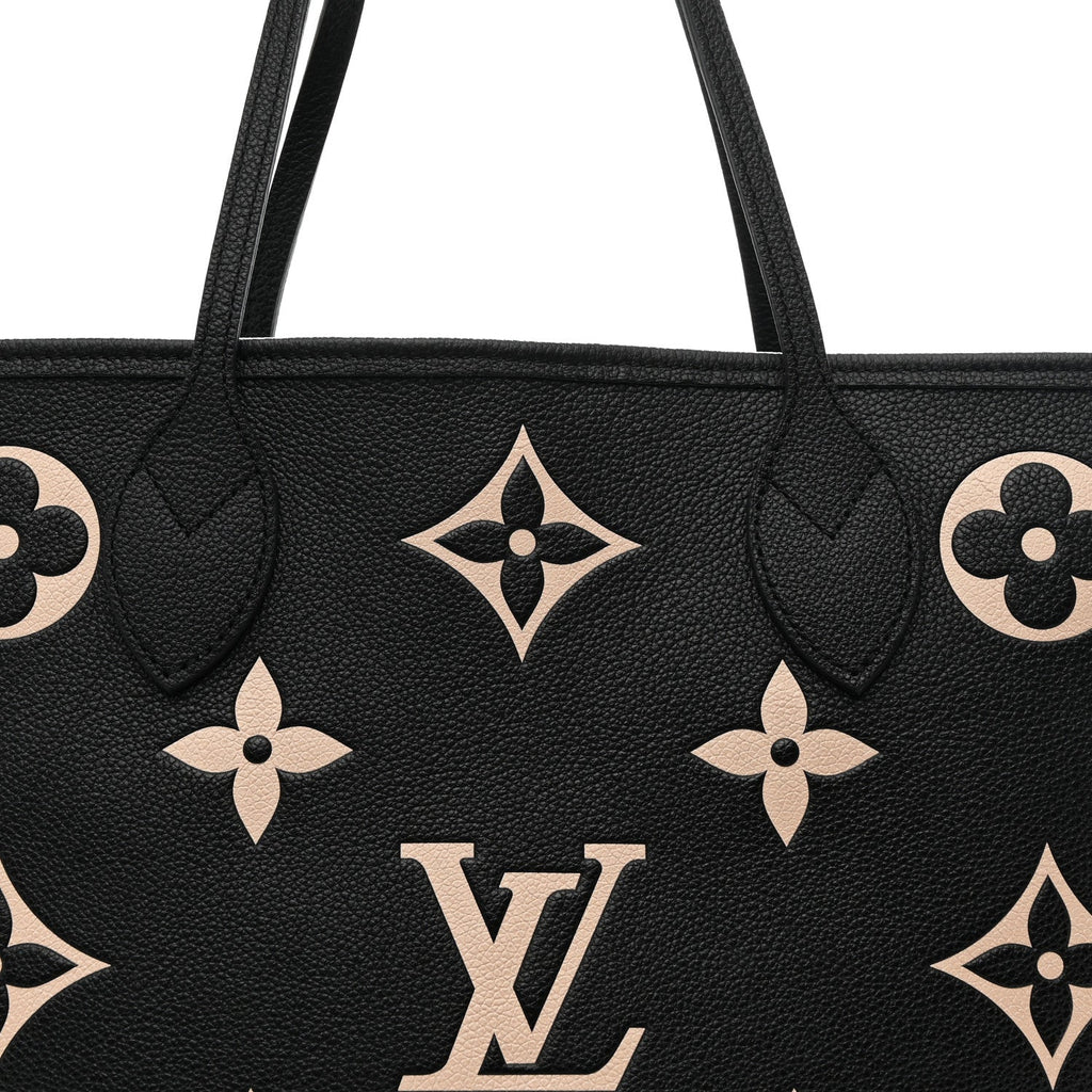 Empreinte Monogram Giant Neverfull MM Black Beige
