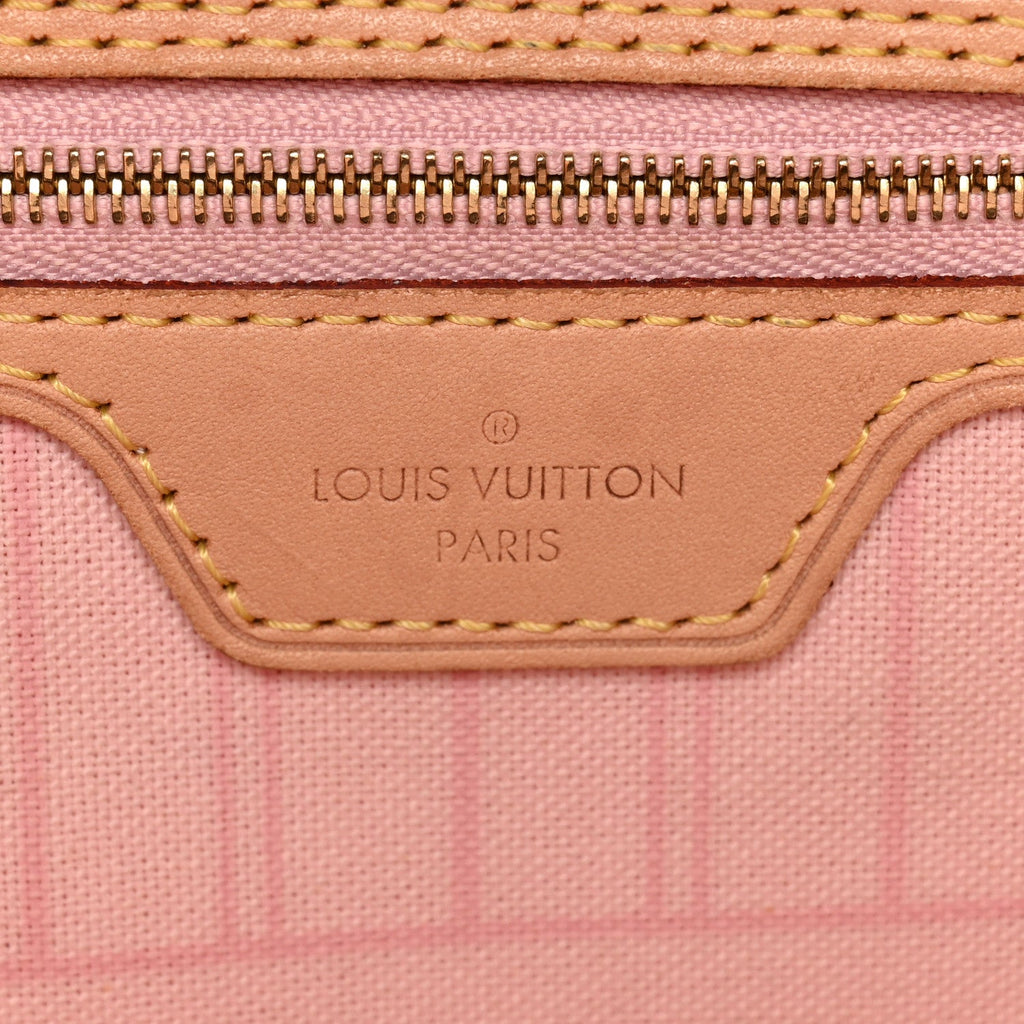 Damier Azur Neo Neverfull MM Rose Ballerine