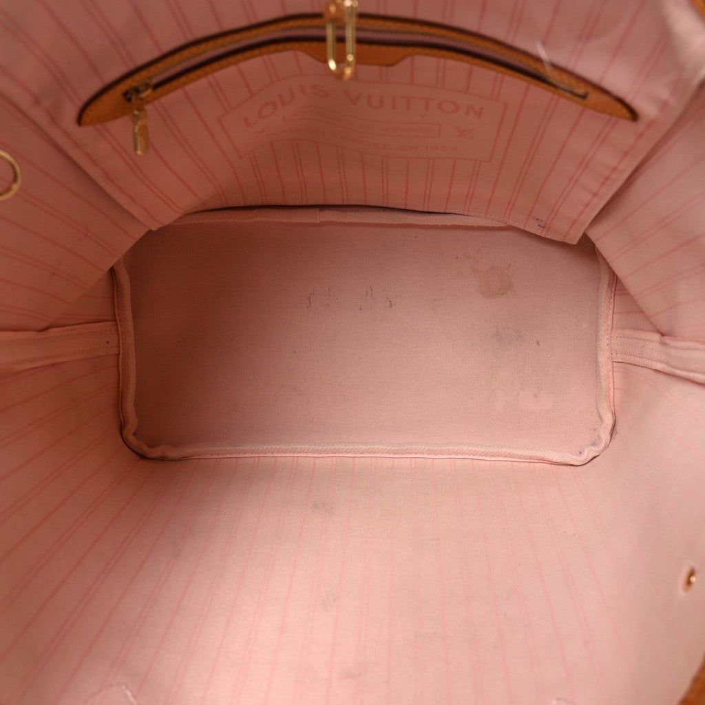 Damier Azur Neo Neverfull MM Rose Ballerine