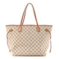Damier Azur Neo Neverfull MM Rose Ballerine