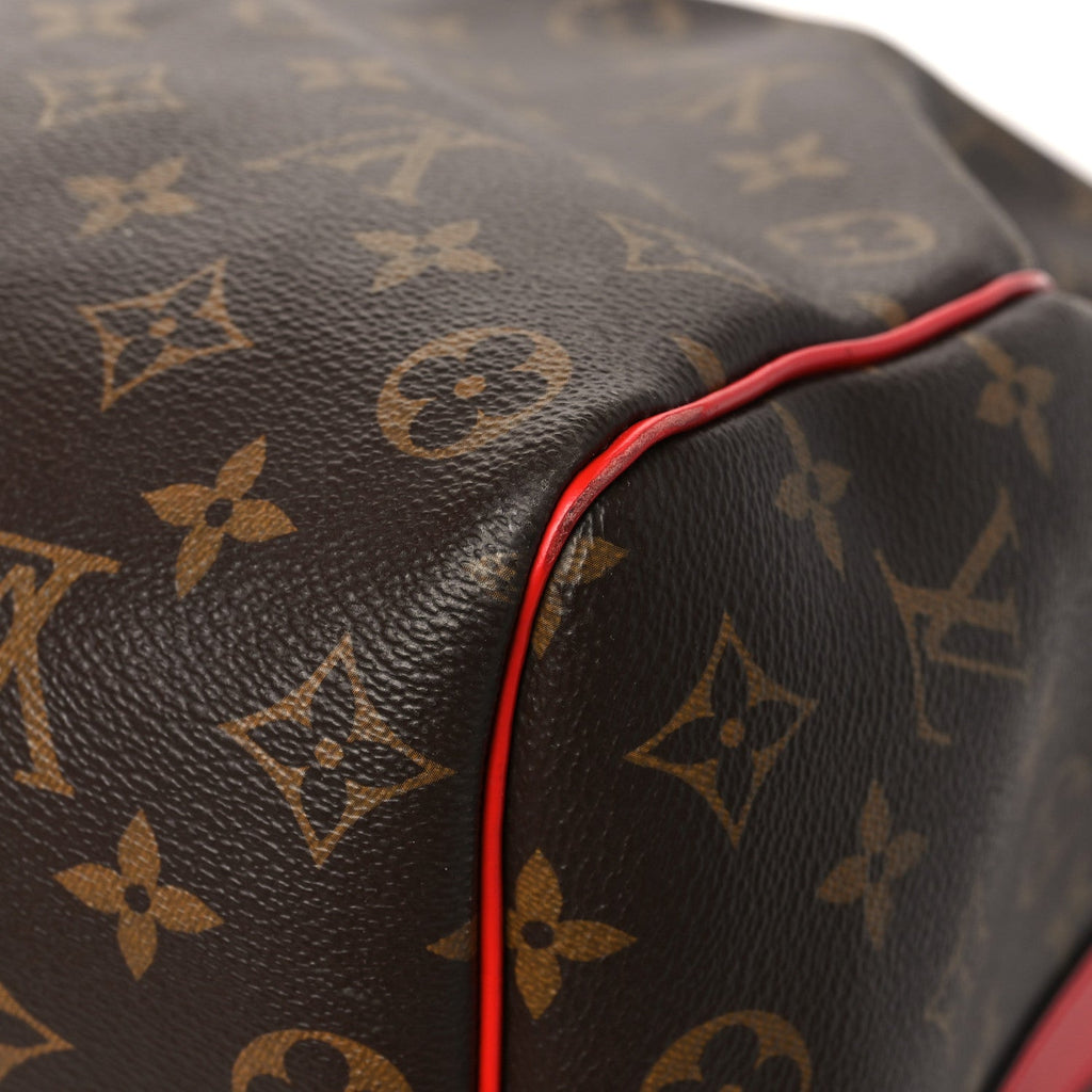 Calfskin Monogram Keepall Bandouliere 50 Coquelicot