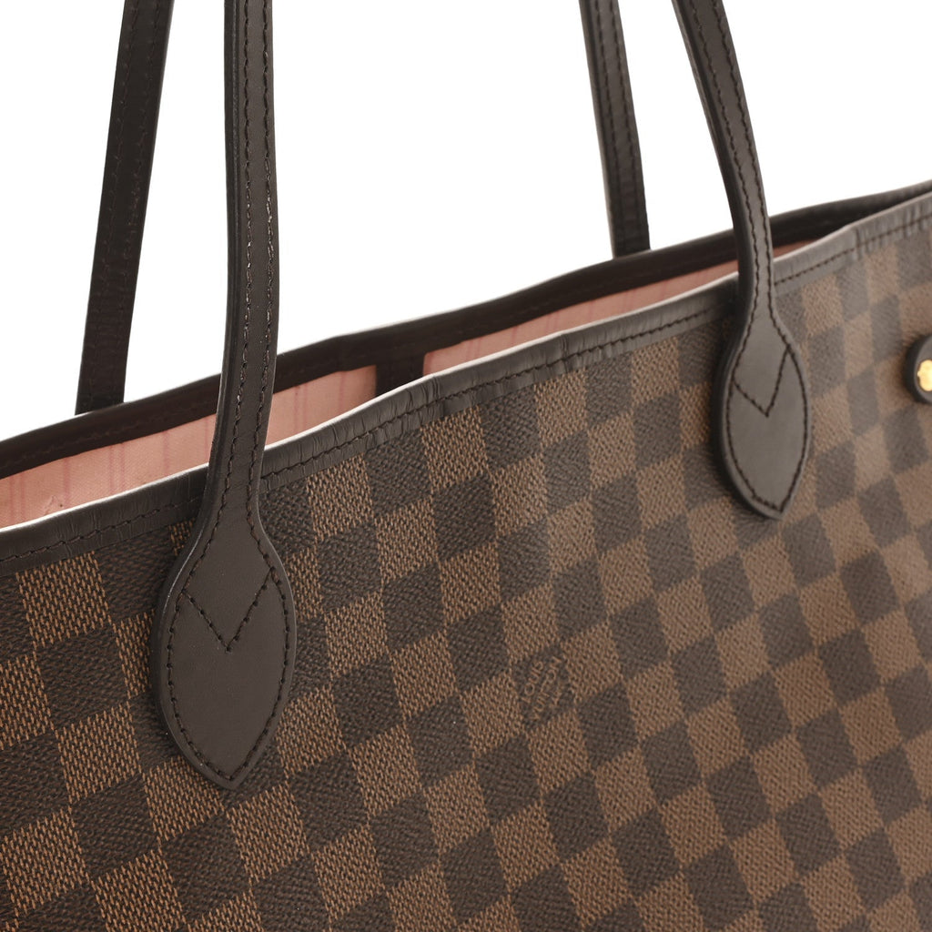 Damier Ebene Neo Neverfull MM Rose Ballerine
