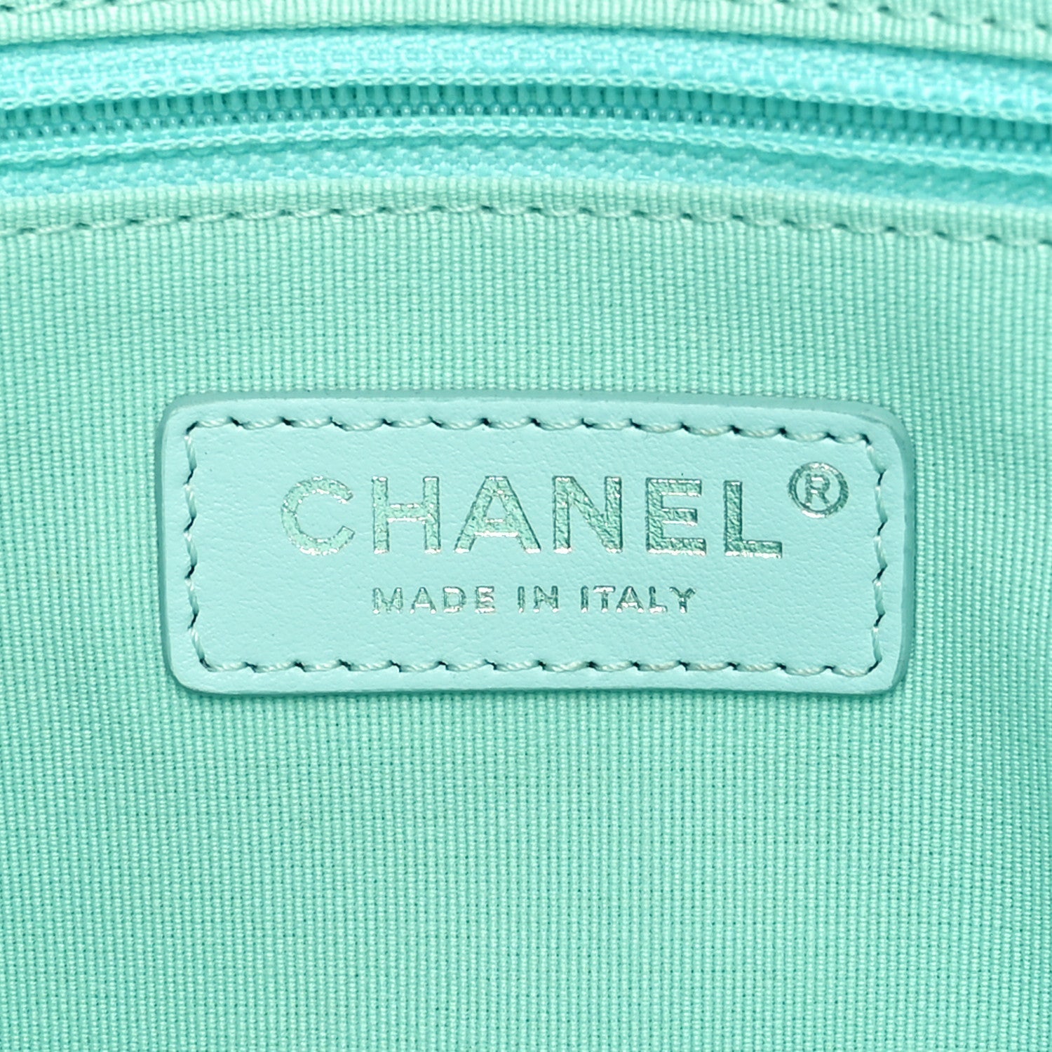 Shaded Calfskin Small Deauville Tote Light Green Turquoise Purple