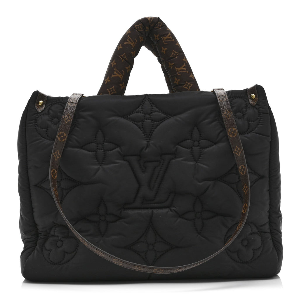 Econyl Monogram Pillow Giant Onthego MM Black