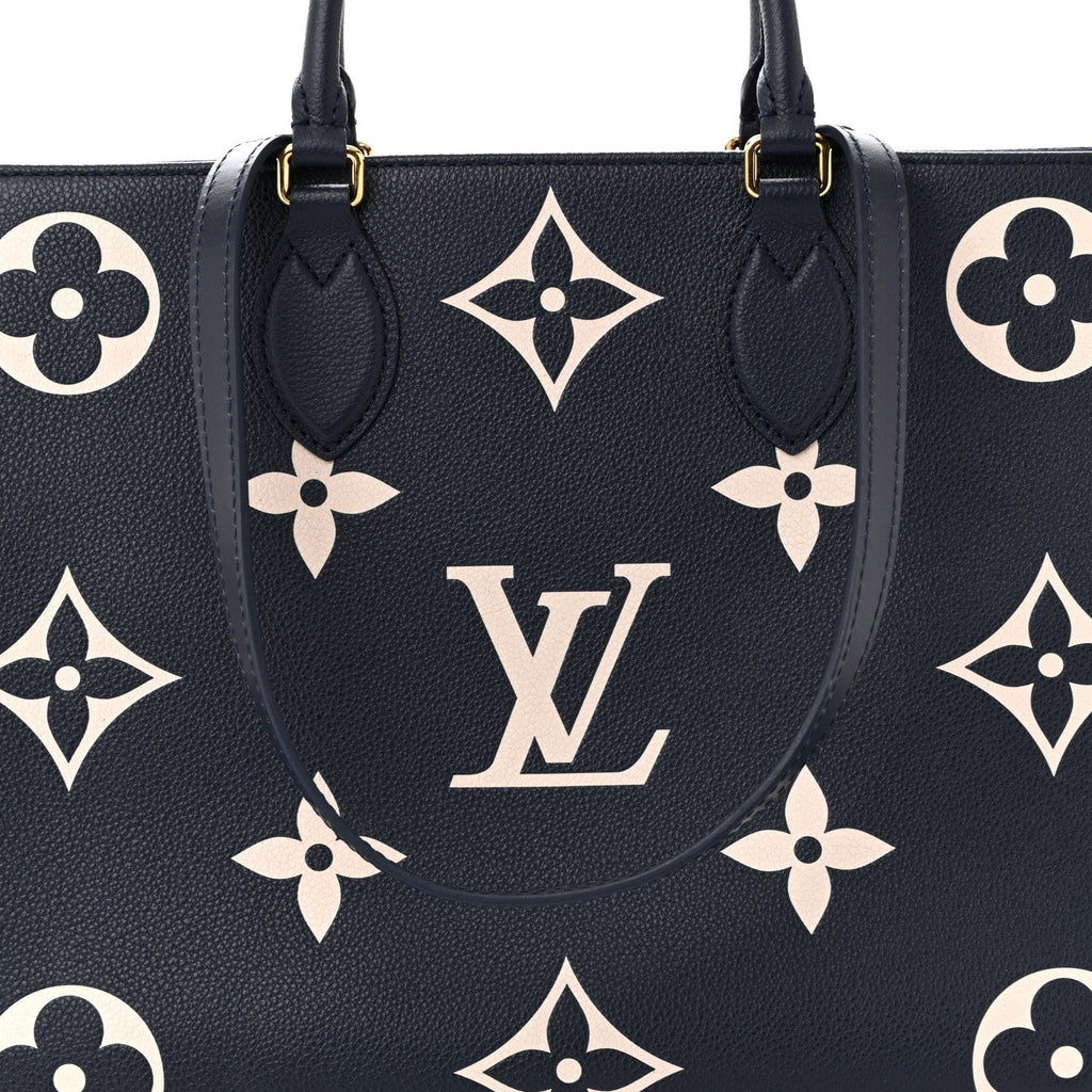 Empreinte Monogram Giant Onthego MM Navy Creme