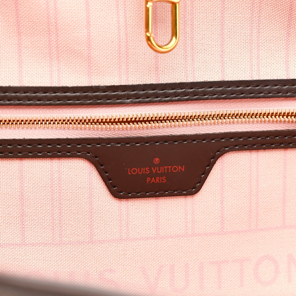 Damier Ebene Neo Neverfull MM Rose Ballerine