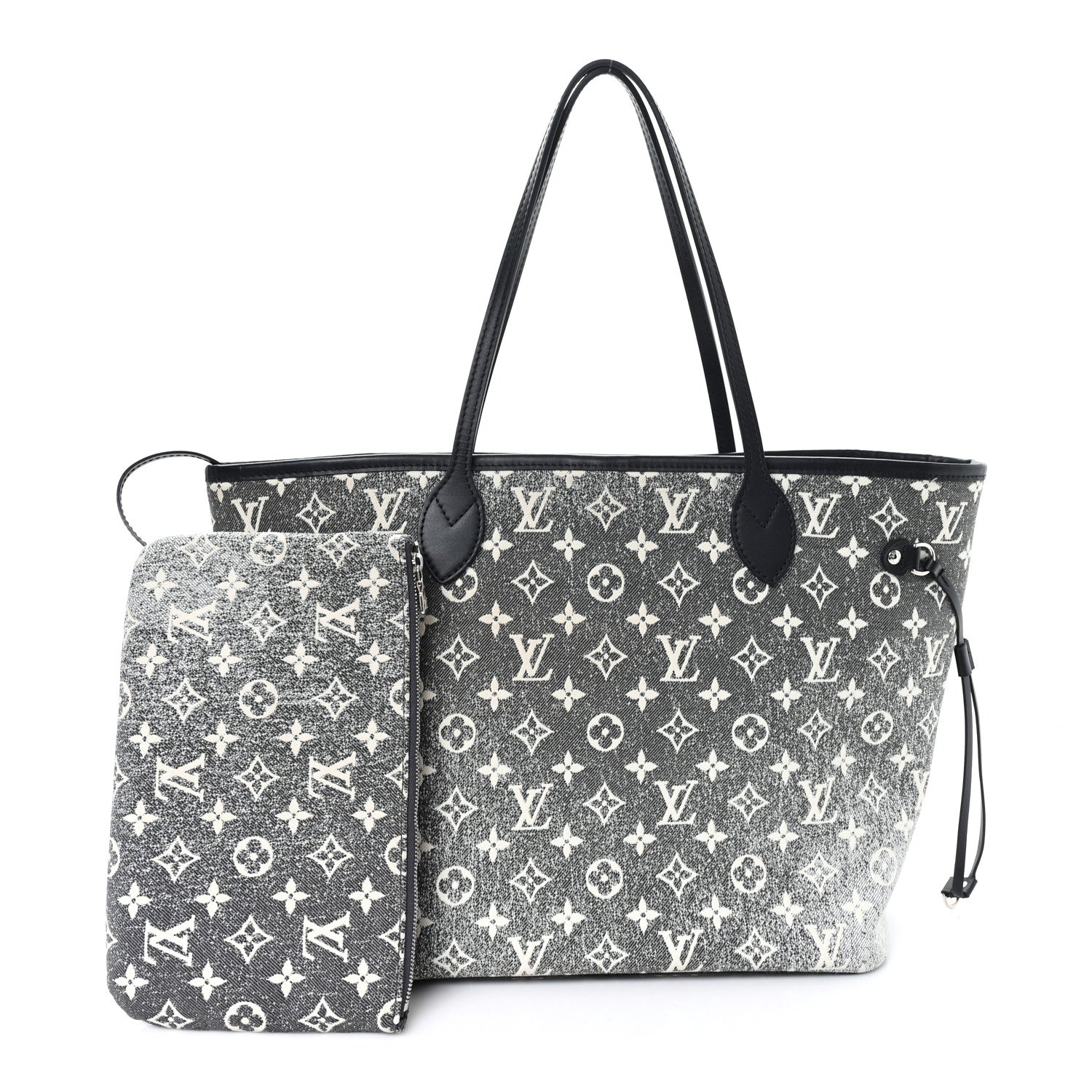 Denim Monogram Jacquard Neverfull MM Grey