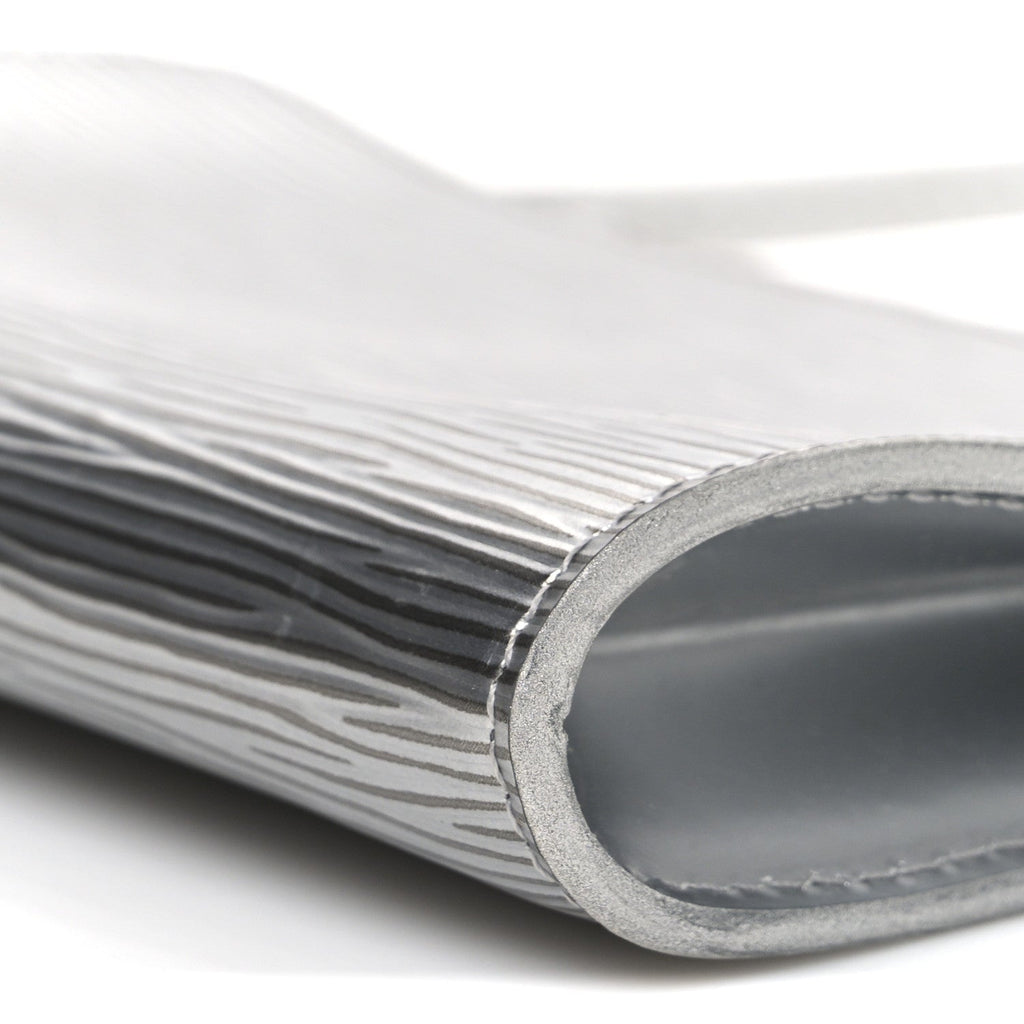 Epi Pochette Accessories Metallic Silver