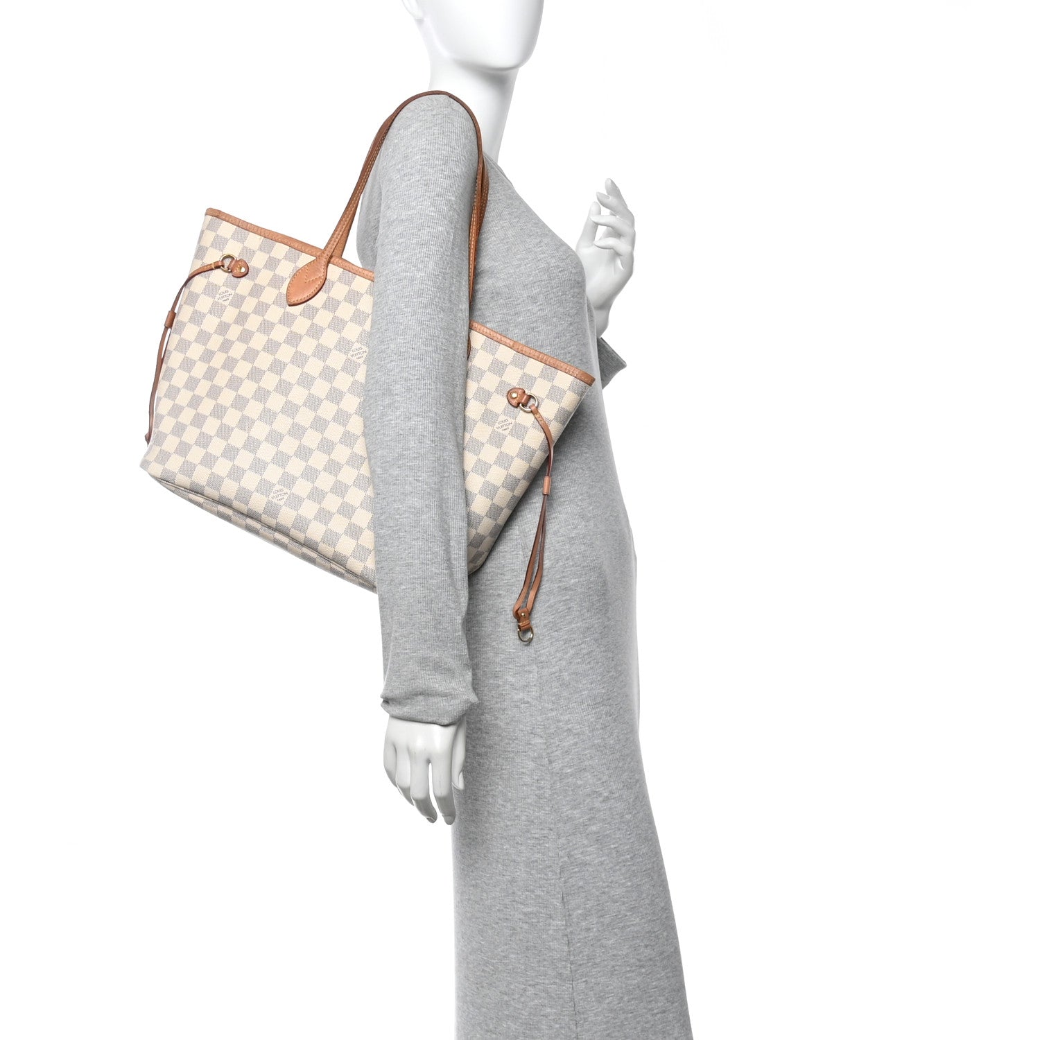 Damier Azur Neo Neverfull MM Rose Ballerine