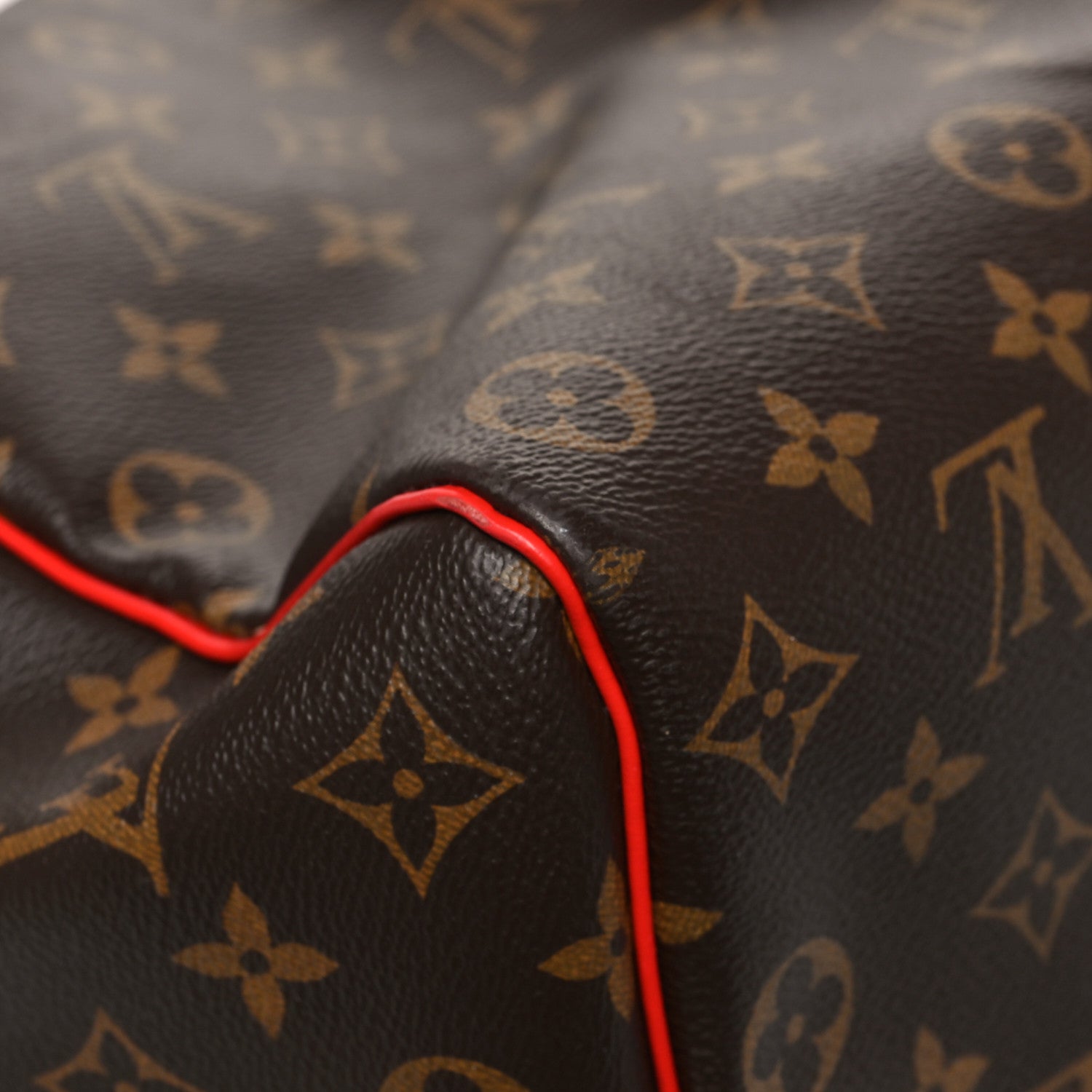 Calfskin Monogram Keepall Bandouliere 50 Coquelicot