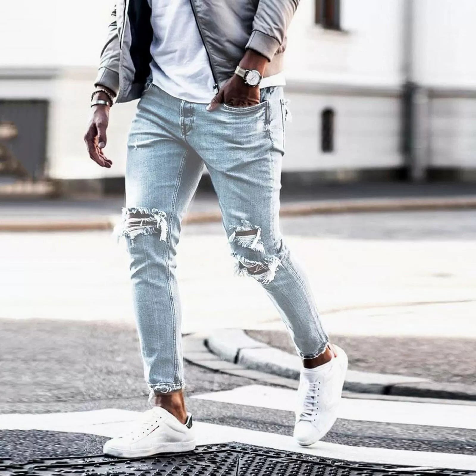 American street fashion jeans